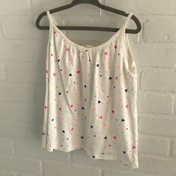 H & M Girl’s Tank top White Neon Graphic Size 4-6 - Picture 5 of 5